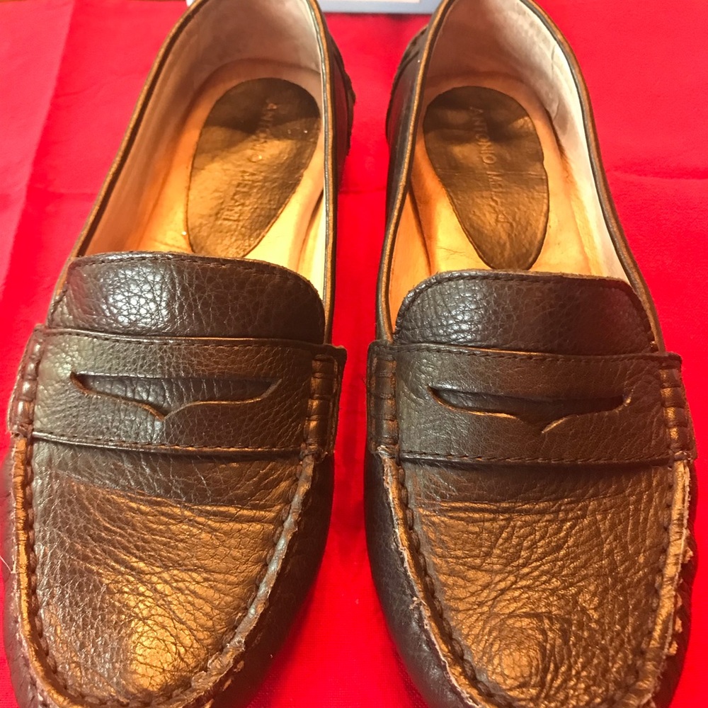 Antonio Melani Brevyn Black Leather Loafers